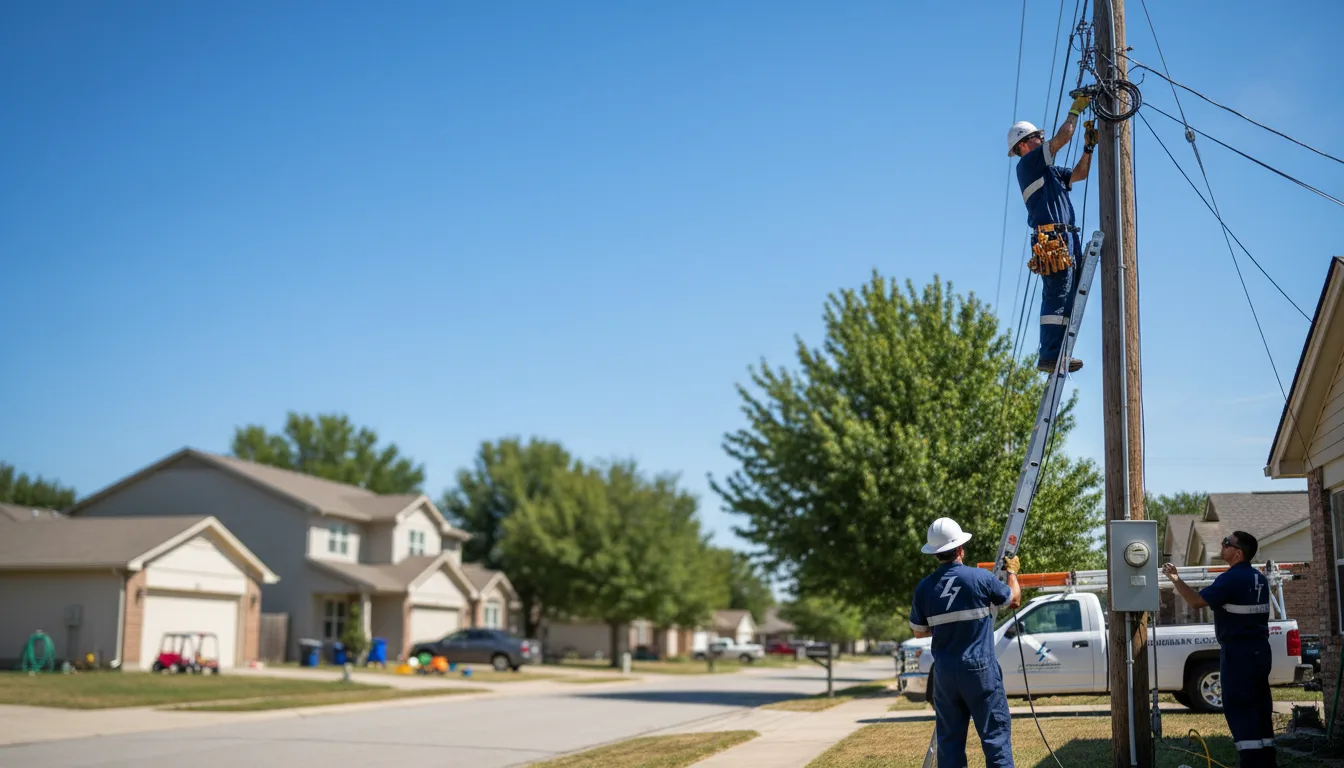 Residential electrician providing installation services in Fletcher, MO